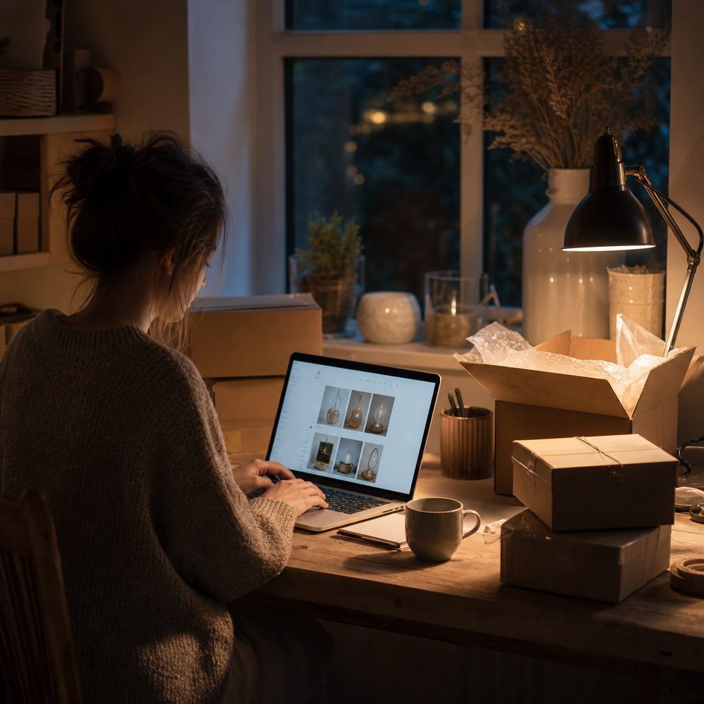 Person at desk with business startup documentation