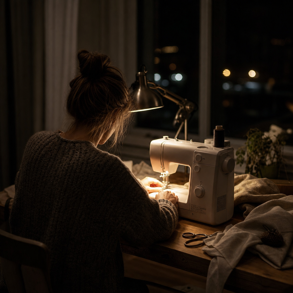 While you were asleep last night, someone was sewing. Not down the road, not in